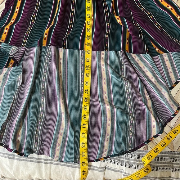 Wrangler Retro Hi Low Ruffle Dress Western Aztec Country Size Medium Purple - Picture 9 of 9